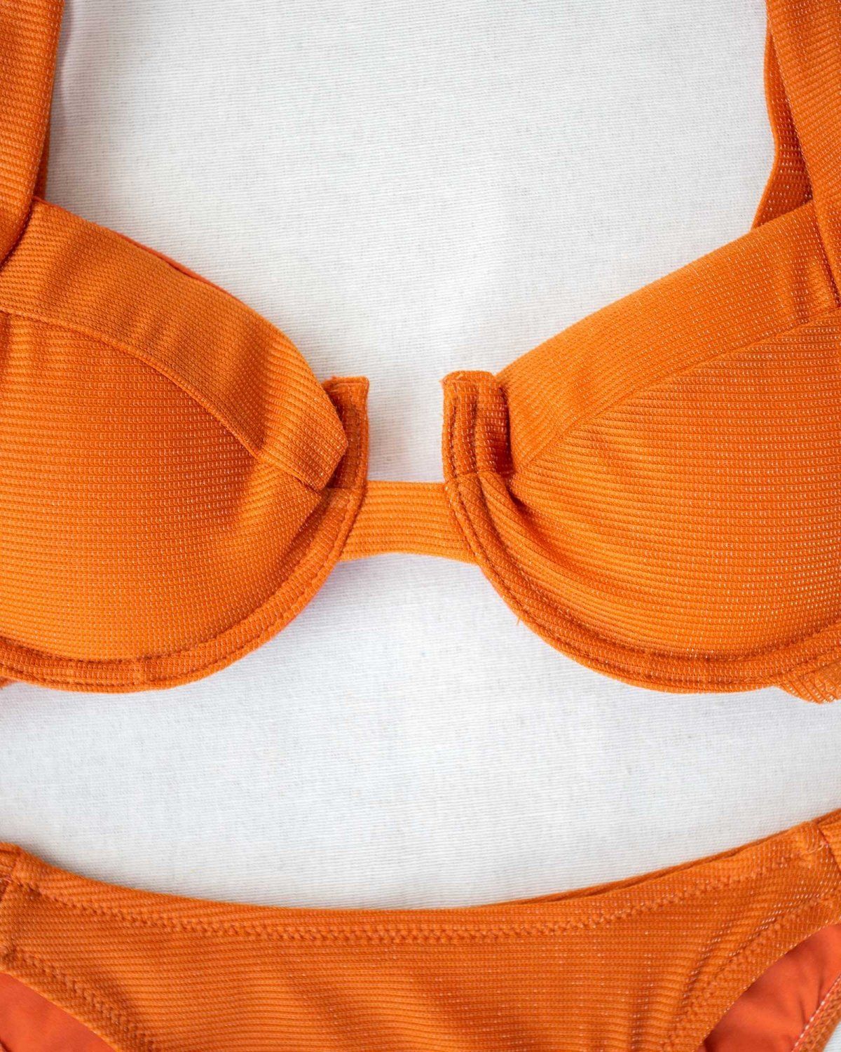Σετ lurex bikini με κρίκους - Πορτοκαλί - thefashionproject.gr - The Fashion Project