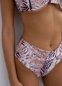 Σετ μπικίνι corset με animnal print - Μωβ - thefashionproject.gr - The Fashion Project
