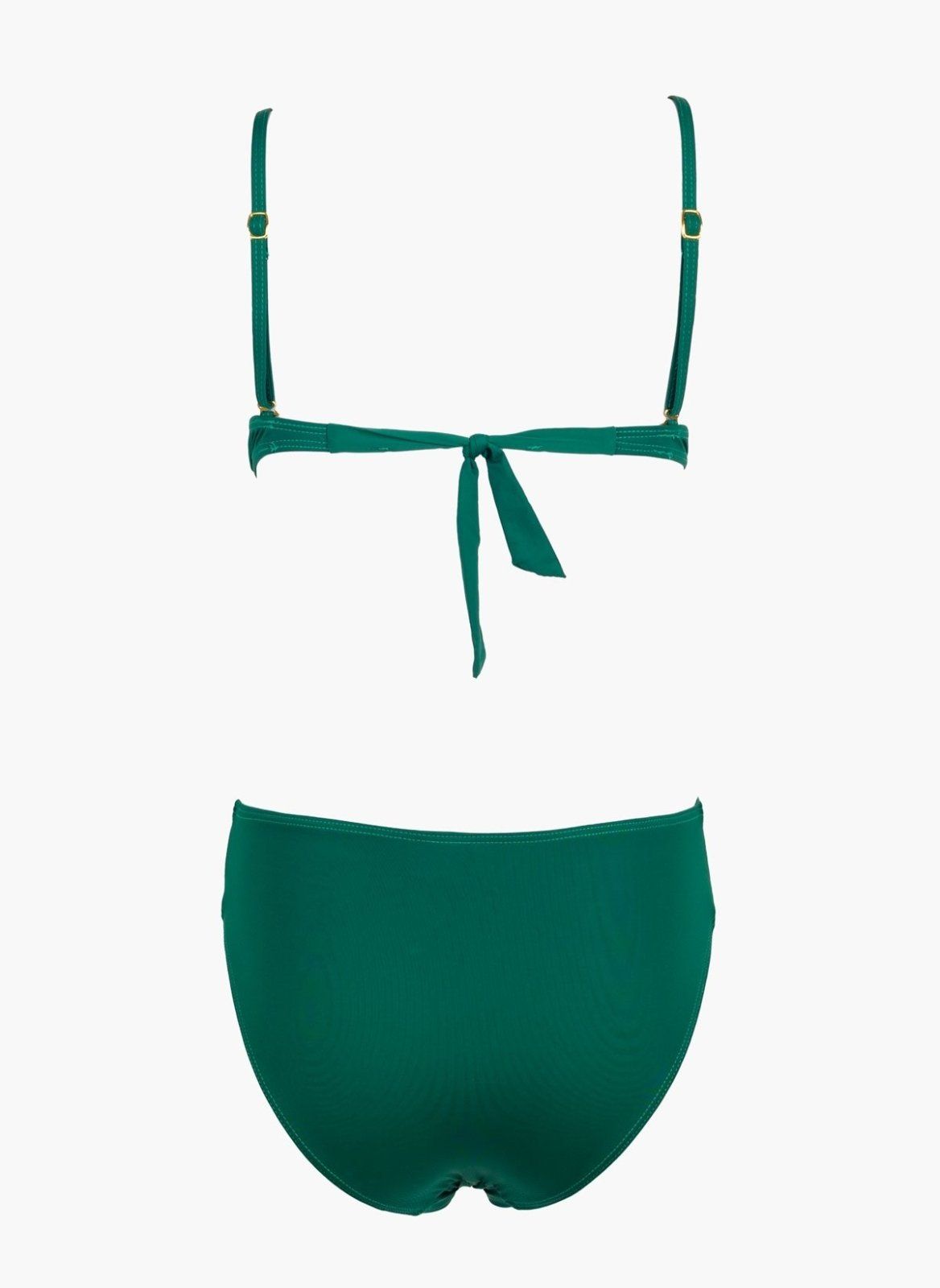Σετ μπικίνι με μπανέλα - Πράσινο - thefashionproject.gr - The Fashion Project