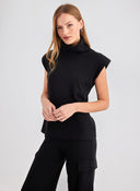 Σετ παντελόνι cargo με αμάνικο ζιβάγκο - Μαύρο - thefashionproject.gr - The Fashion Project
