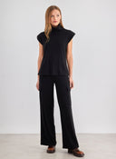 Σετ παντελόνι cargo με αμάνικο ζιβάγκο - Μαύρο - thefashionproject.gr - The Fashion Project