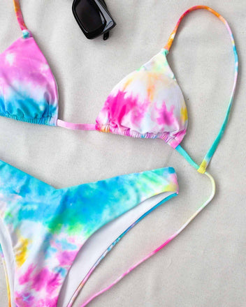 Σετ πολύχρωμο bikini τριγωνάκι - Multi - thefashionproject.gr - The Fashion Project