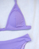 Σετ ριπ bikini τριγωνάκι - Λιλά - thefashionproject.gr - The Fashion Project