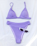 Σετ ριπ bikini τριγωνάκι - Λιλά - thefashionproject.gr - The Fashion Project