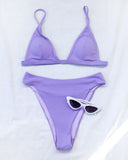 Σετ ριπ bikini τριγωνάκι - Λιλά - thefashionproject.gr - The Fashion Project