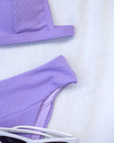 Σετ ριπ bikini τριγωνάκι - Λιλά - thefashionproject.gr - The Fashion Project