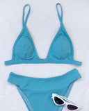 Σετ ριπ bikini τριγωνάκι - Μέντα - thefashionproject.gr - The Fashion Project