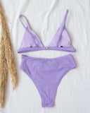 Σετ ριπ μπικίνι με ζώνη - Λιλά - thefashionproject.gr - The Fashion Project