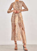 Σετ ρούχων με διαφάνεια - Μπεζ - thefashionproject.gr - LUMINA