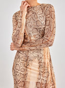 Σετ ρούχων με διαφάνεια - Μπεζ - thefashionproject.gr - LUMINA