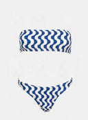 Σετ ruched μπικίνι με διχρωμία - Μπλε - thefashionproject.gr - Modern ocean