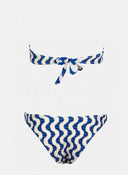 Σετ ruched μπικίνι με διχρωμία - Μπλε - thefashionproject.gr - Modern ocean