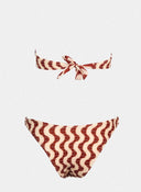 Σετ ruched μπικίνι με διχρωμία - Μπορντό - thefashionproject.gr - Modern ocean