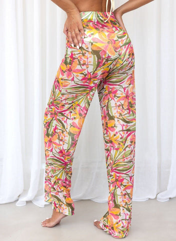 Σετ three pieces μπικίνι με παντελόνι - Μπεζ - thefashionproject.gr - Modern ocean