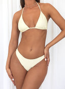 Σετ three pieces μπικίνι με παντελόνι - Μπεζ - thefashionproject.gr - Modern ocean