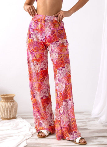 Σετ three pieces μπικίνι με παντελόνι - Μωβ ανοιχτό - thefashionproject.gr - Modern ocean