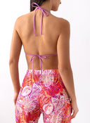 Σετ three pieces μπικίνι με παντελόνι - Μωβ ανοιχτό - thefashionproject.gr - Modern ocean