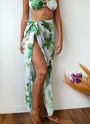 Σετ three pieces μπικίνι με σχέδιο φύλλα - Πράσινο - thefashionproject.gr - The Fashion Project