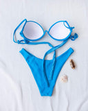 Σετ v cut bikini με σταθερή ενίσχυση - Τυρκουάζ - thefashionproject.gr - The Fashion Project