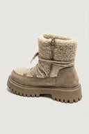Shearling Lined Winter Boots - Taupe Suede - thefashionproject.gr - MARQUIIZ