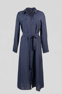 VERO MODA - Shirt Dress Belted Maxi - Dark Blue