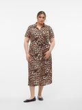 Shirt dress με print plus size Vero Moda Curve 10300128 - Leopard - thefashionproject.gr - VERO MODA CURVE