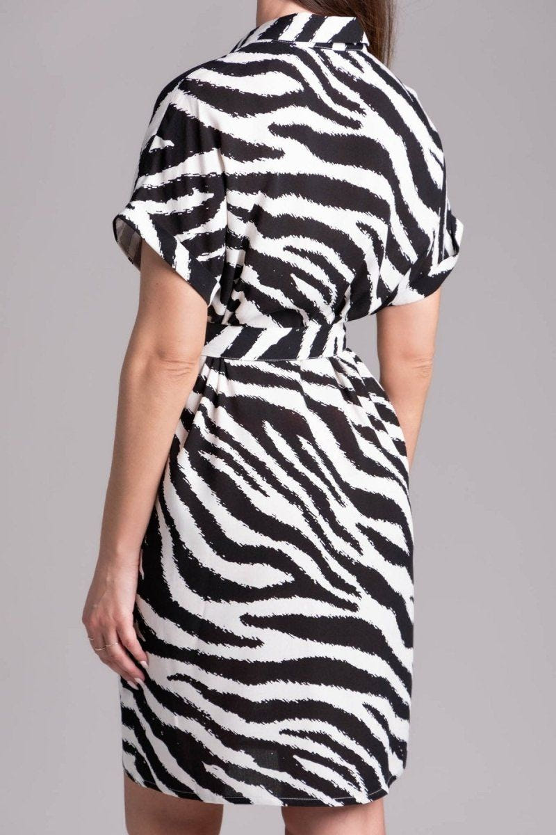 Shirt dress με print Vero Moda 10302043 - Zebra - thefashionproject.gr - VERO MODA