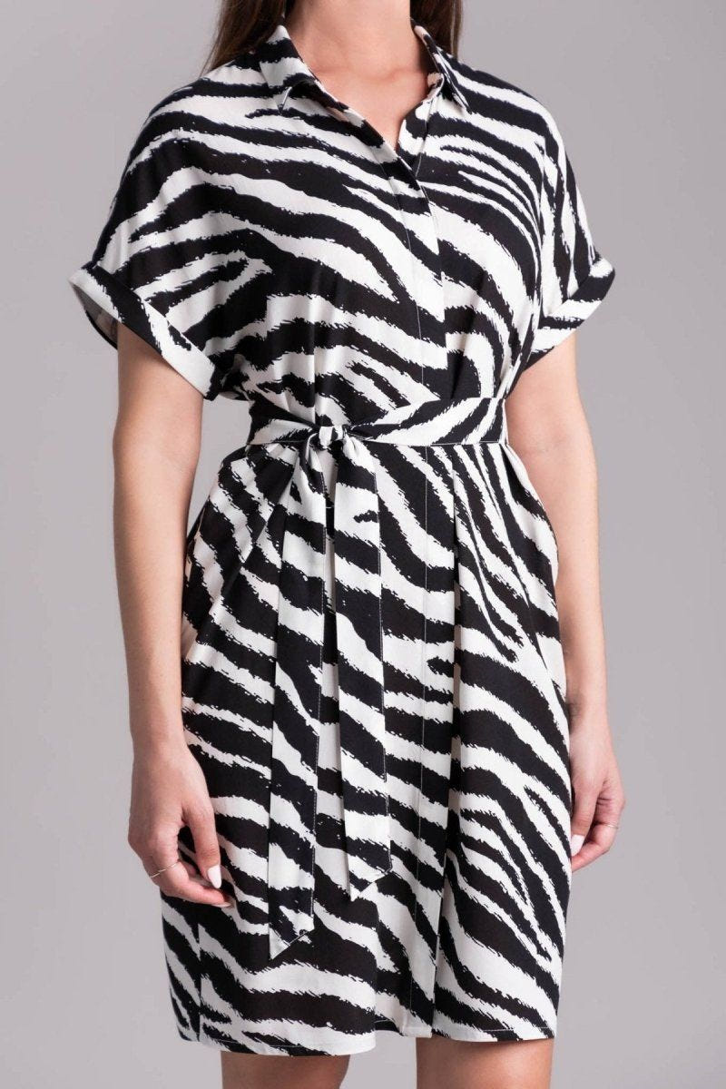 Shirt dress με print Vero Moda 10302043 - Zebra - thefashionproject.gr - VERO MODA