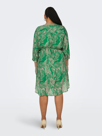 Shirt dress με σχέδιο φύλλα plus size Carmakoma 15322842 - Πράσινο - thefashionproject.gr - CARMAKOMA