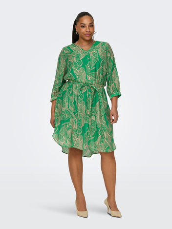 Shirt dress με σχέδιο φύλλα plus size Carmakoma 15322842 - Πράσινο - thefashionproject.gr - CARMAKOMA