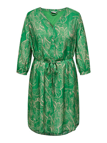 Shirt dress με σχέδιο φύλλα plus size Carmakoma 15322842 - Πράσινο - thefashionproject.gr - CARMAKOMA