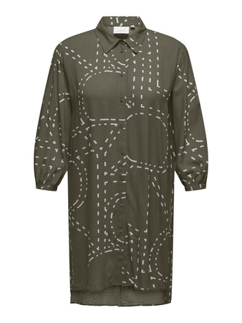 Shirt dress plus size Carmakoma 15316067 - Λαδί - thefashionproject.gr - CARMAKOMA
