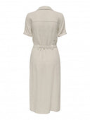 Shirtdress με λινό ONLY 15347210 - Μπεζ - thefashionproject.gr - ONLY