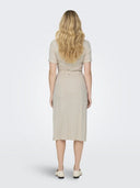 Shirtdress με λινό ONLY 15347210 - Μπεζ - thefashionproject.gr - ONLY