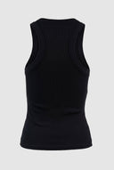 The Fashion Project - Sleeveless Ribbed Tank Top Fitted - Black