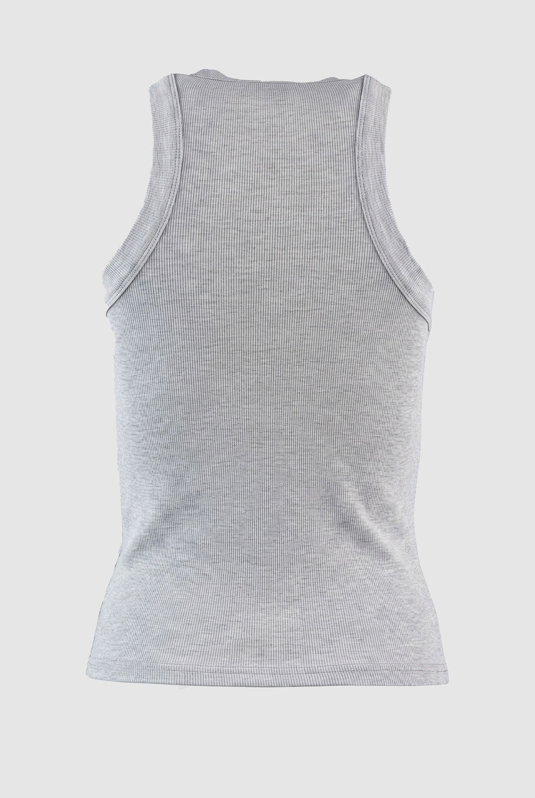 The Fashion Project - Sleeveless Ribbed Tank Top Fitted - Gray