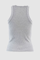 The Fashion Project - Sleeveless Ribbed Tank Top Fitted - Gray
