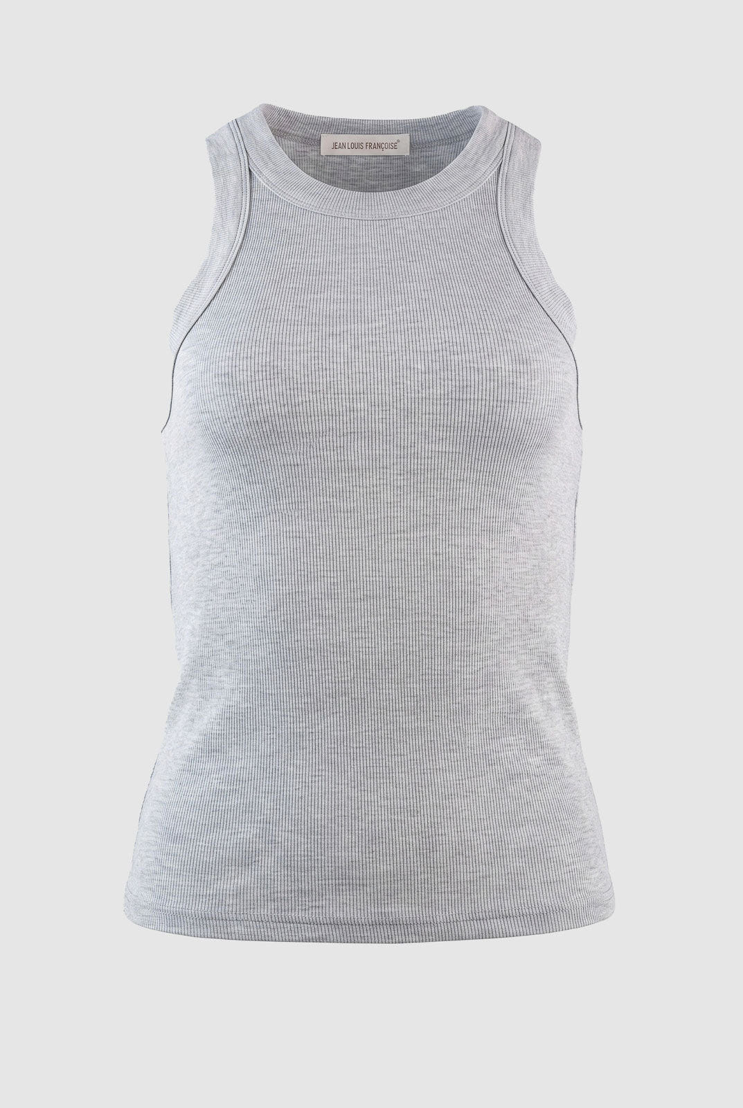The Fashion Project - Sleeveless Ribbed Tank Top Fitted - Gray