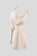 The Fashion Project - Sleeveless Short Jumpsuit Belted - Beige