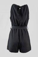 The Fashion Project - Sleeveless Short Jumpsuit Belted - Black