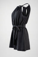 The Fashion Project - Sleeveless Short Jumpsuit Belted - Black