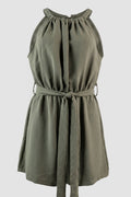 The Fashion Project - Sleeveless Short Jumpsuit Belted - Khaki