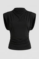 The Fashion Project - Sleeveless Top Shoulder Pads - Black