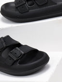 Slides ελαφριά με φάσες - Μαύρο - thefashionproject.gr - The Fashion Project