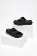 Slides ελαφριά με φάσες - Μαύρο - thefashionproject.gr - The Fashion Project