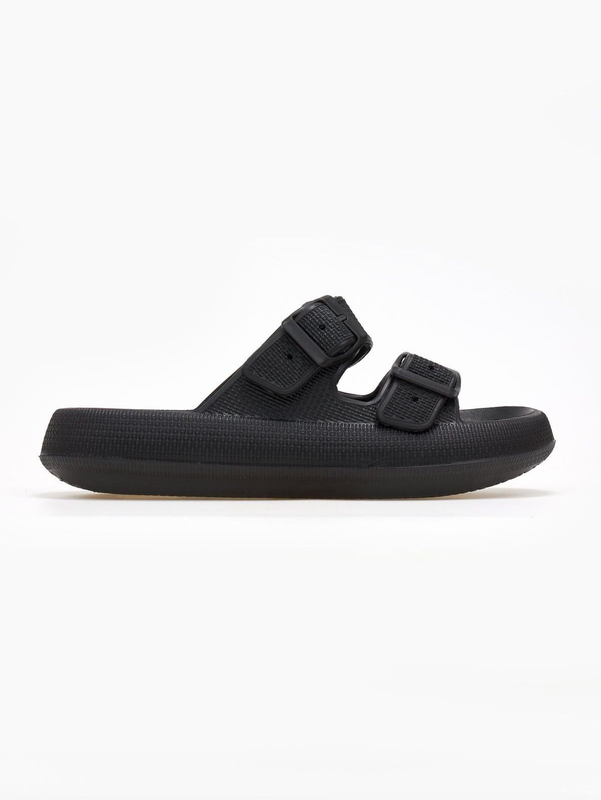 Slides ελαφριά με φάσες - Μαύρο - thefashionproject.gr - The Fashion Project