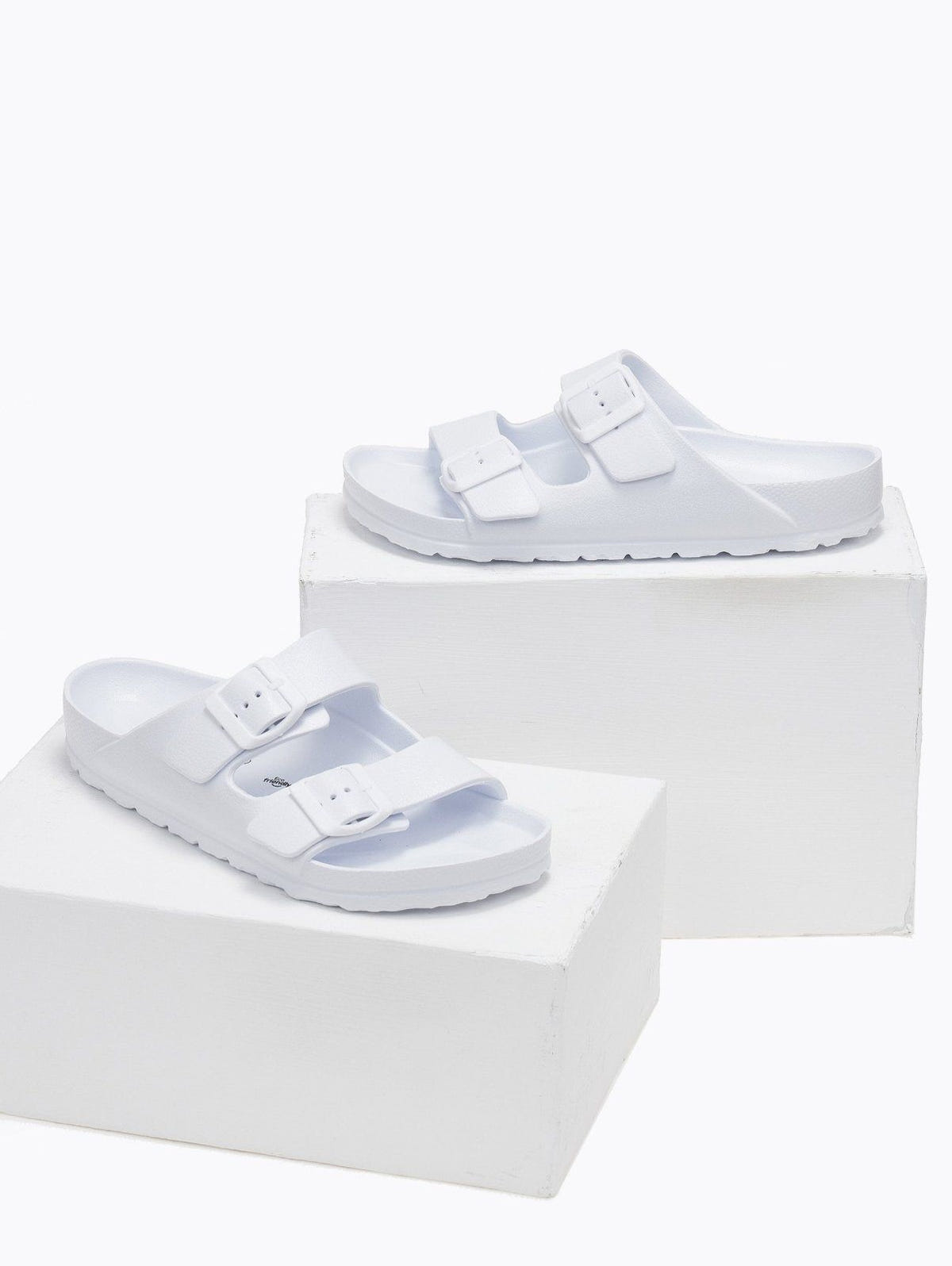 Slides με ανατομικό πάτο Plakton 760010 - Λευκό - thefashionproject.gr - Plakton