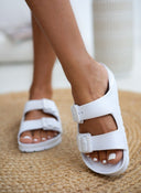 Slides με ανατομικό πάτο Plakton 760010 - Λευκό - thefashionproject.gr - Plakton