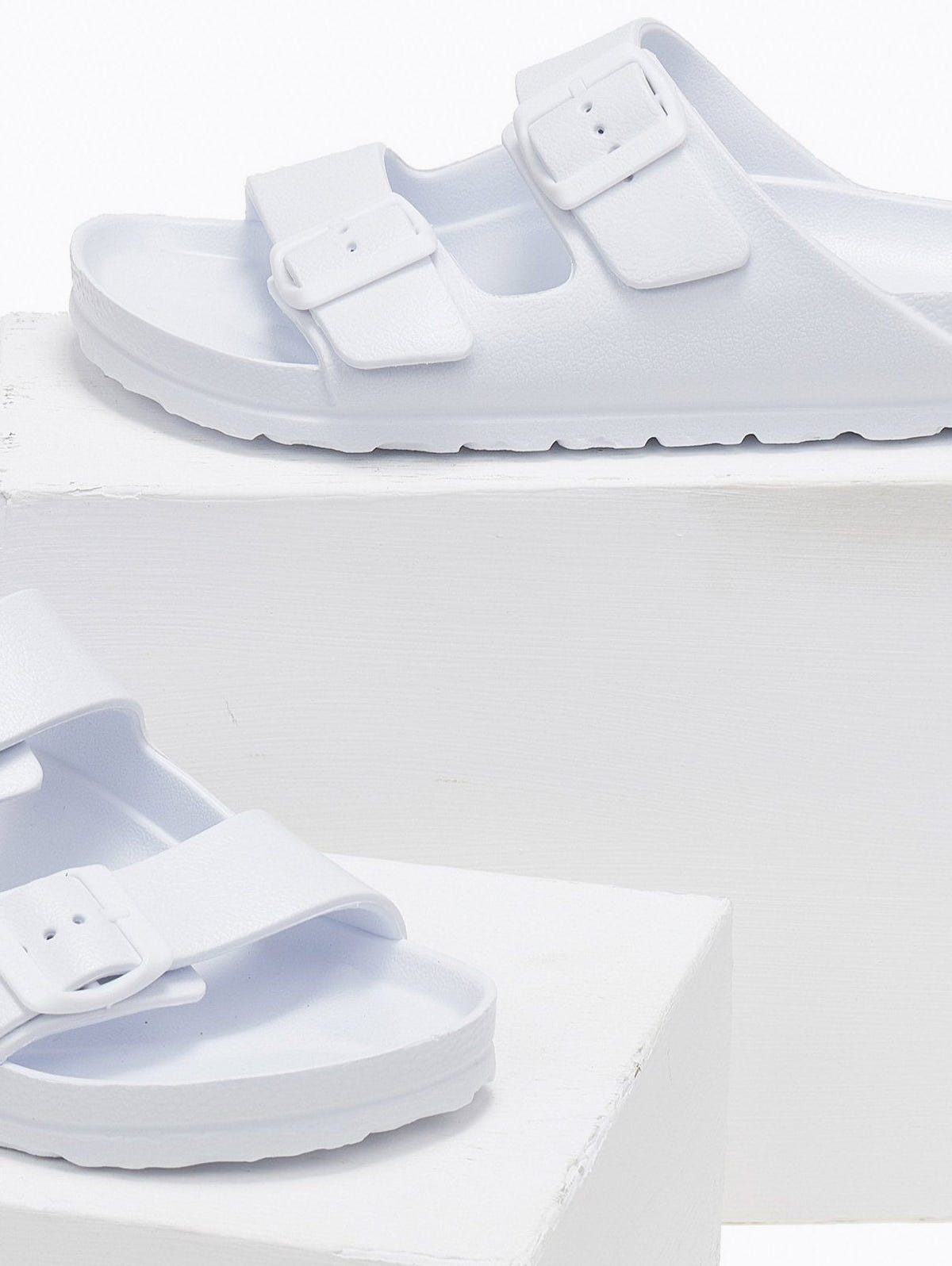 Slides με ανατομικό πάτο Plakton 760010 - Λευκό - thefashionproject.gr - Plakton