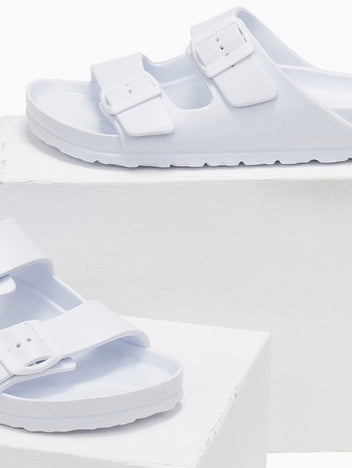 Slides με ανατομικό πάτο Plakton 760010 - Λευκό - thefashionproject.gr - Plakton